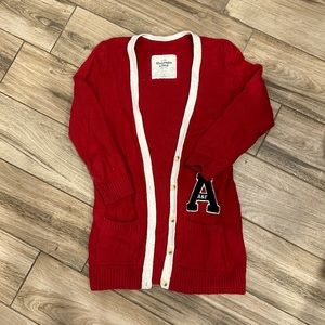 Abercrombie & Fitch | Red Letter Sweater Cardigan | Size S
